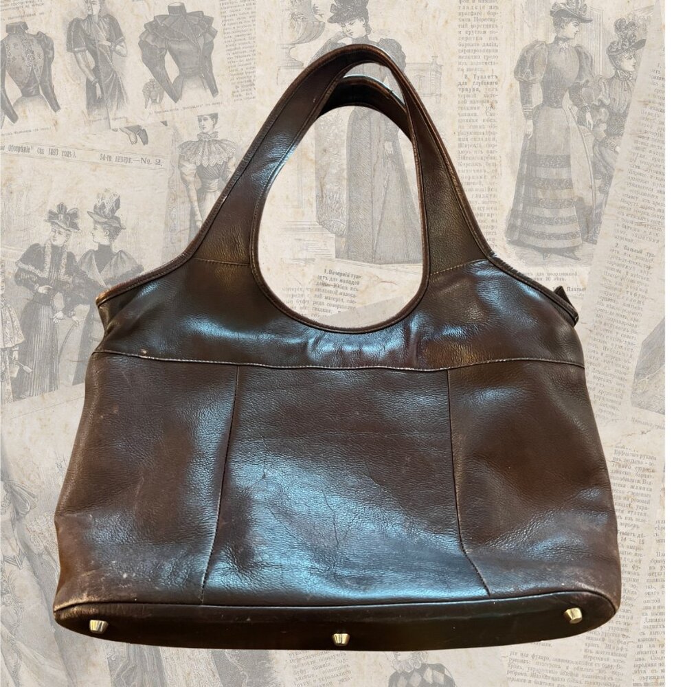 Piel GUC Gorgeous Chocolate Leather Laptop Hobo  - Authentic Piel - Timeless